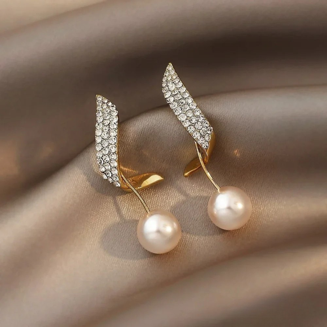 Pendientes de Perlas Elegantes en Oro
