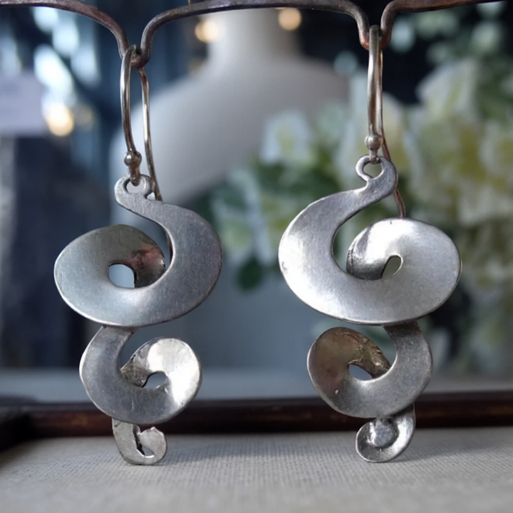 SilverLoom™ | Pendientes vintage en espiral 