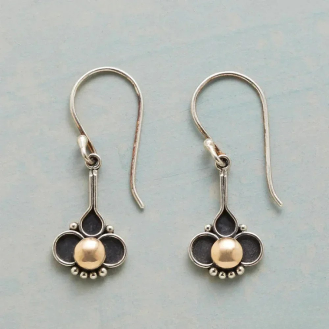 Pendientes de Perla de Trébol Bohemio en Plata