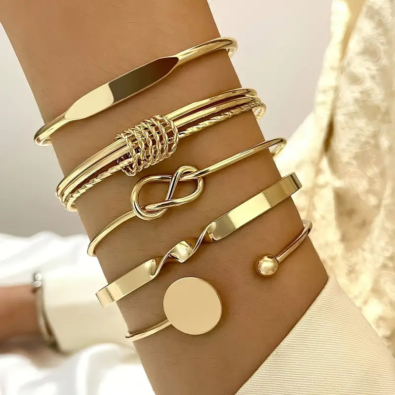 Knotted™ | Conjunto de pulseras Gold Elegance 
