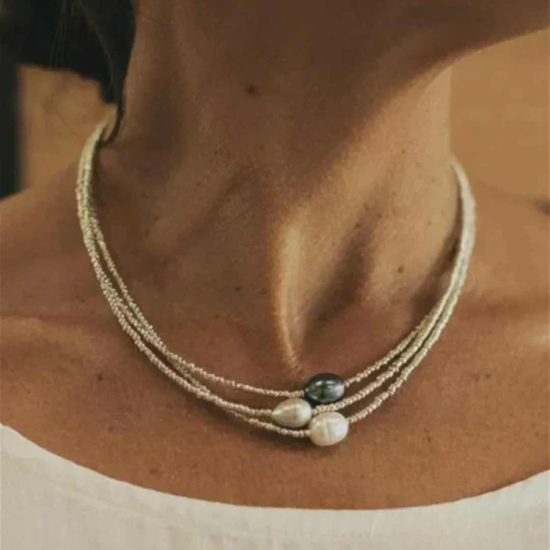 Zara™ | Collar vintage de perlas de agua dulce