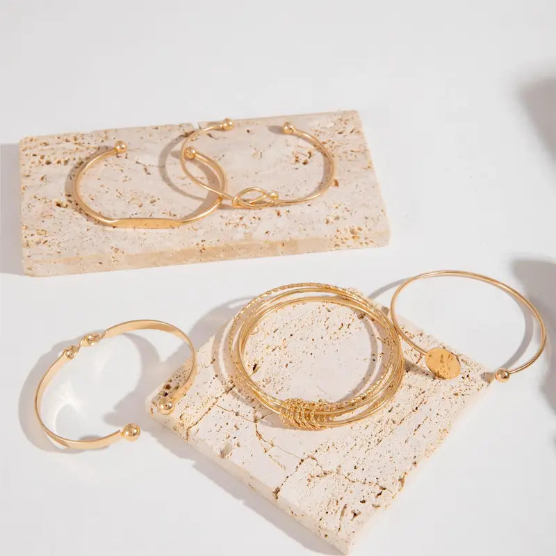 Knotted™ | Conjunto de pulseras Gold Elegance 