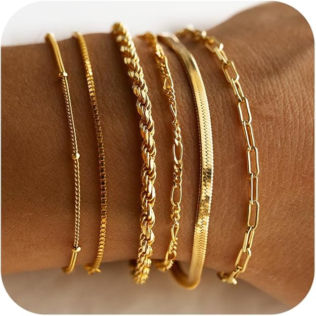 Vernetta™ | Conjunto de Pulseras de Oro