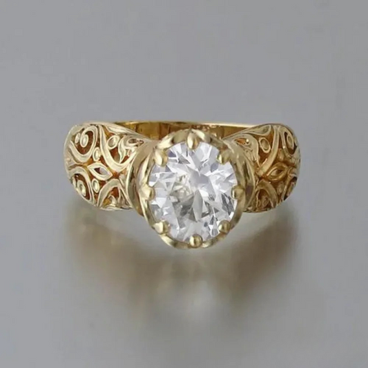 Anillo Elegante de Circonia Blanca