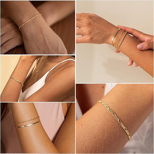 Vernetta™ | Conjunto de pulseras de oro 
