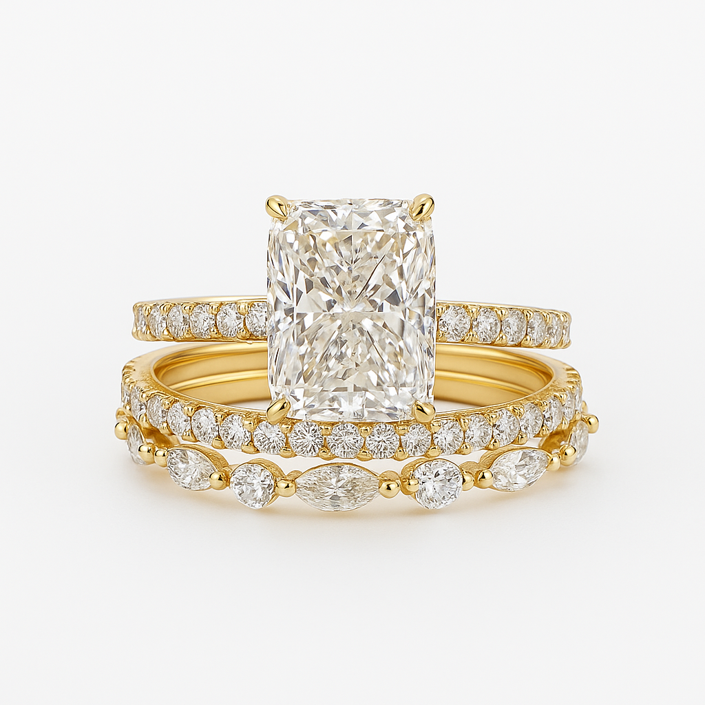 Jaily™ | Juego de 3 anillos de boda de oro 