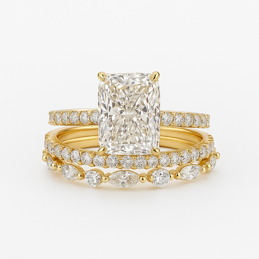 Jaily™ | Juego de 3 anillos de boda de oro 