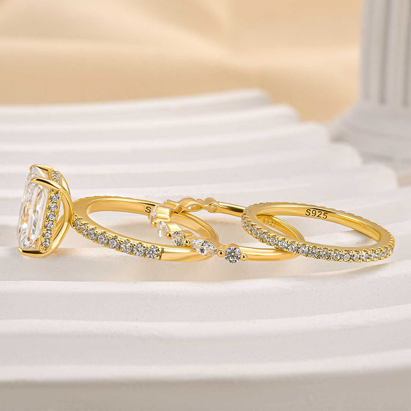 Jaily™ | Juego de 3 anillos de boda de oro 