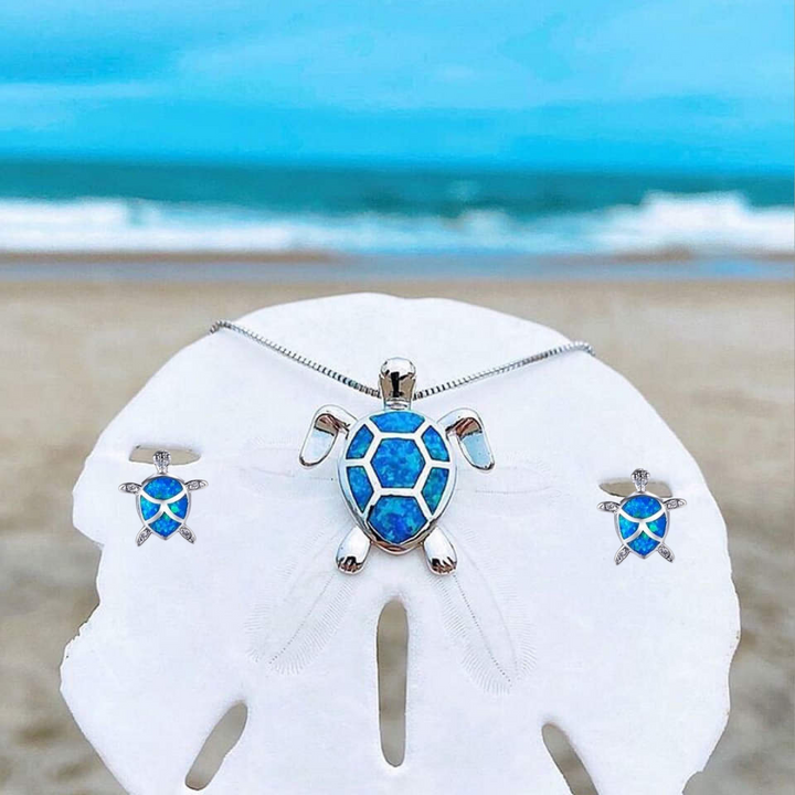 OpalWave™ | Conjunto de joyas de tortuga marina 