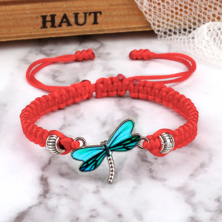 Pulsera Tejida a Mano Sueños de Libélula