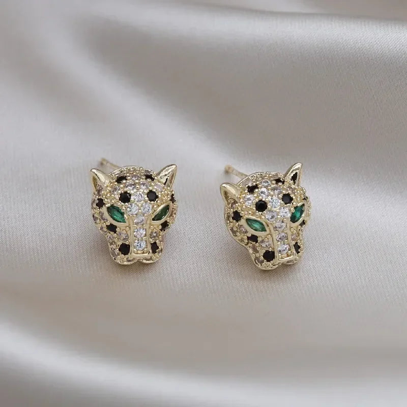 Pendientes de Cristal Coloridos de Leopardo