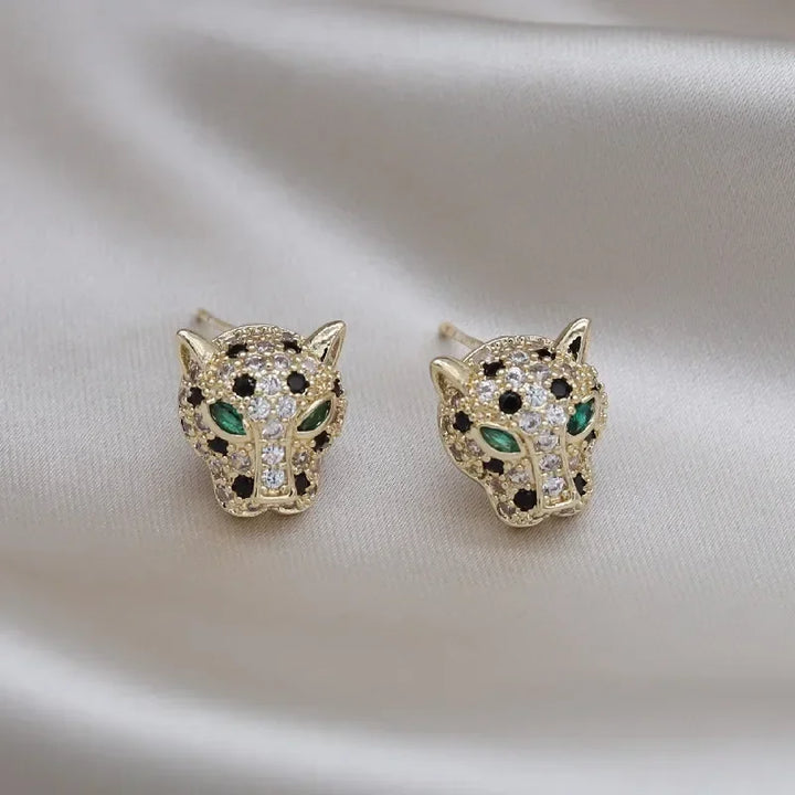 Pendientes de Cristal Coloridos de Leopardo