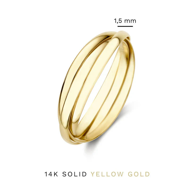 Lena™ | Anillo Trielle de oro 