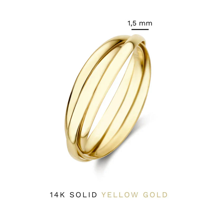 Lena™ | Anillo Trielle de oro 