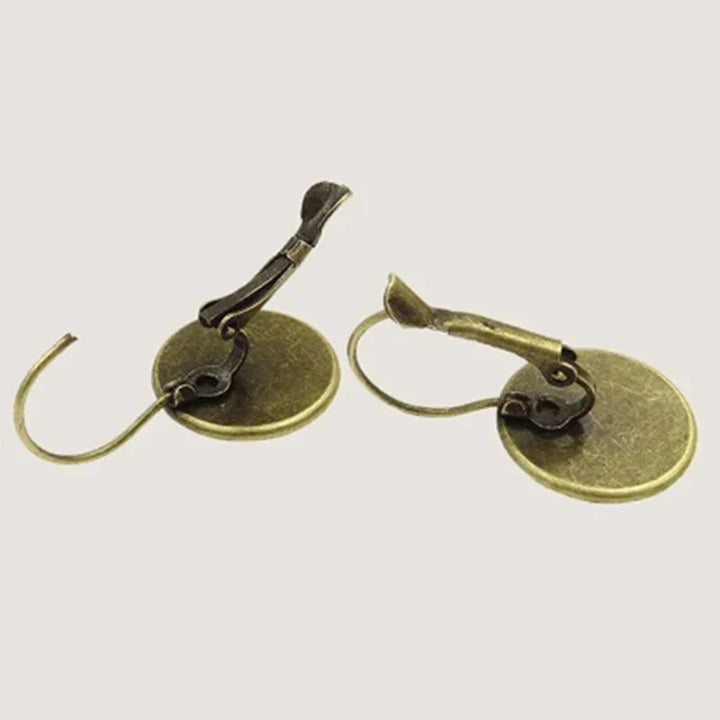 Pendientes de Domo de Cristal de Urraca Azul Vintage