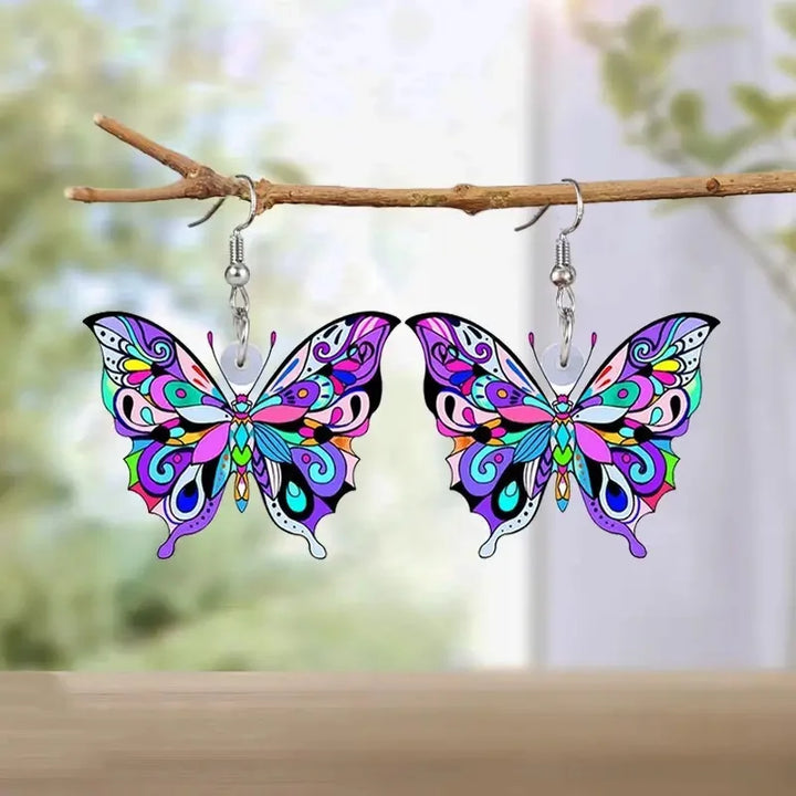 Pendientes Coloridos de Mariposa para Mujeres