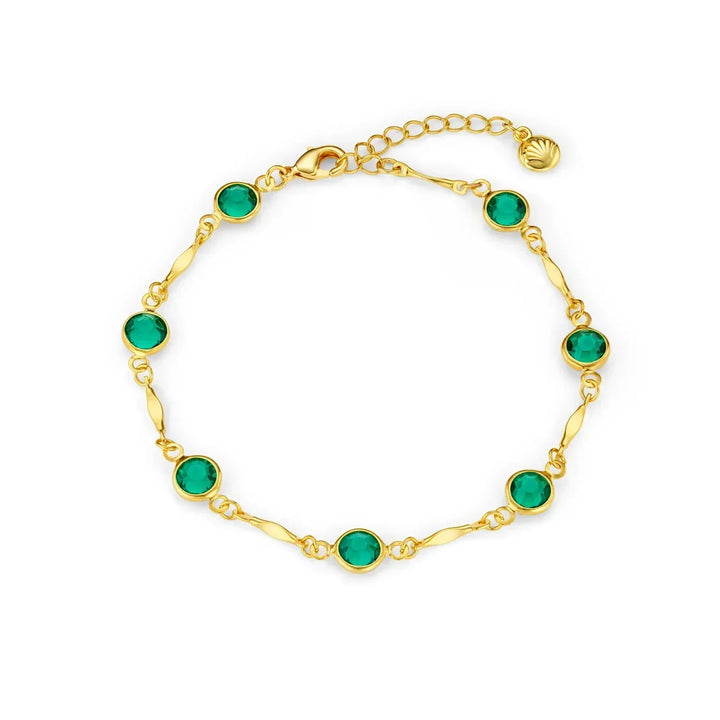 Emeralda™ | Pulsera de eslabones dorados 