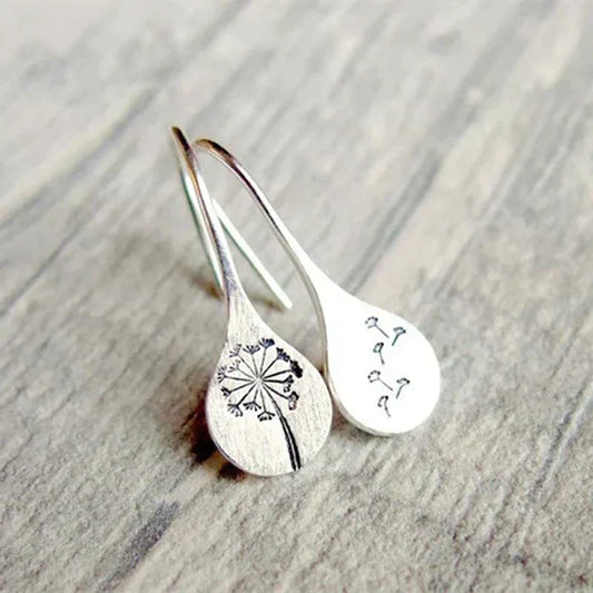 Auric™ | Pendientes vintage de plata con flores 