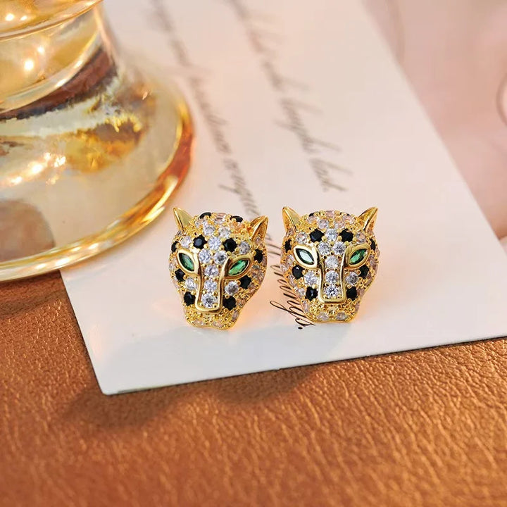 Pendientes de Cristal Coloridos de Leopardo