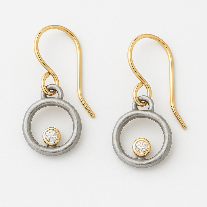 Leon™ – Pendientes vintage de circonitas en oro y plata 