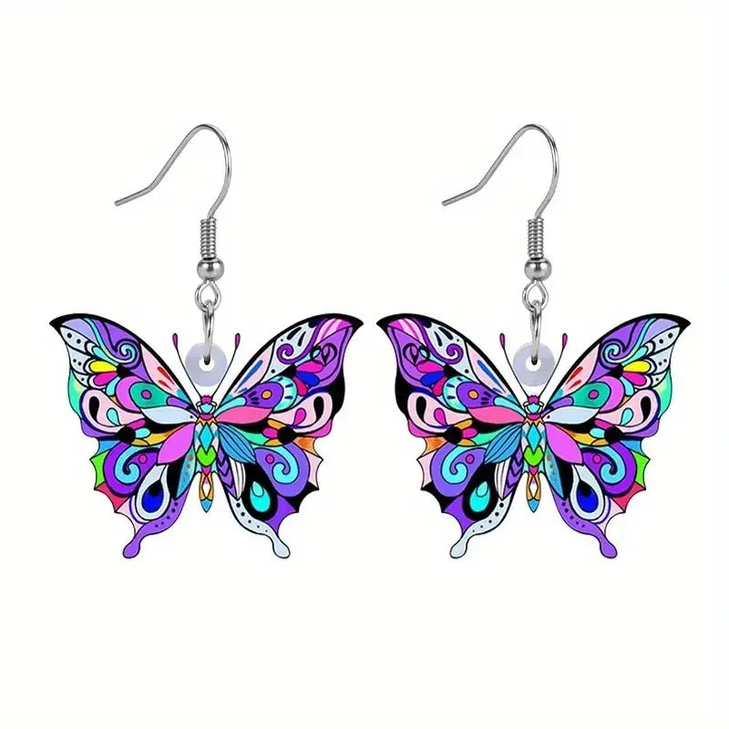Pendientes Coloridos de Mariposa para Mujeres