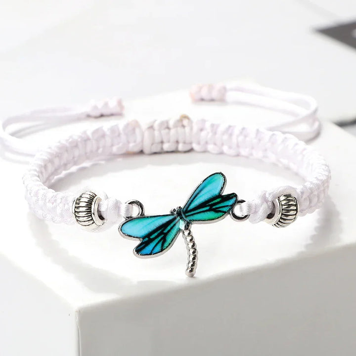 Pulsera Tejida a Mano Sueños de Libélula