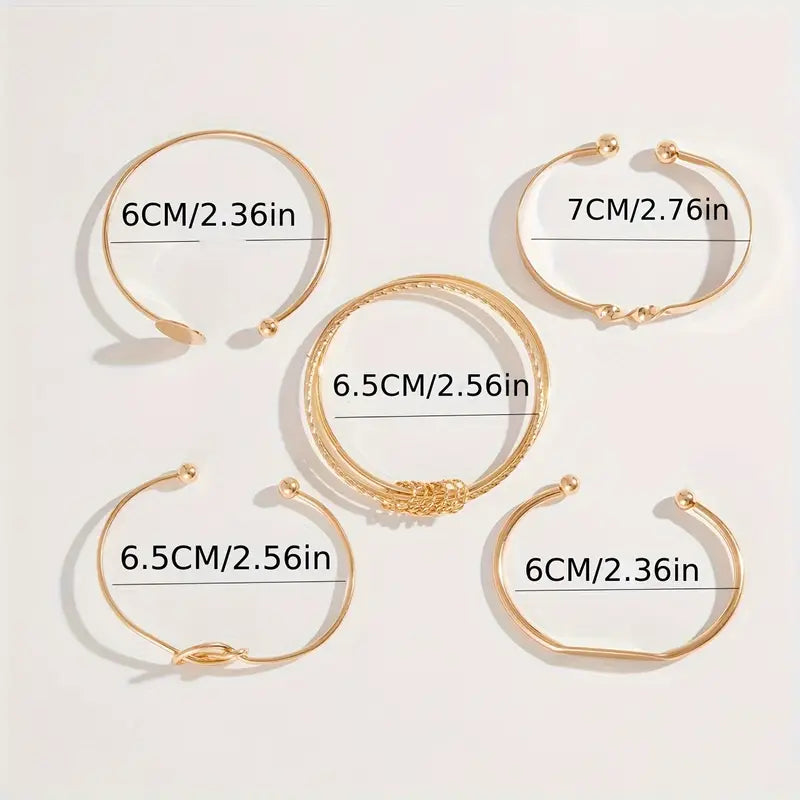 Knotted™ | Conjunto de pulseras Gold Elegance 