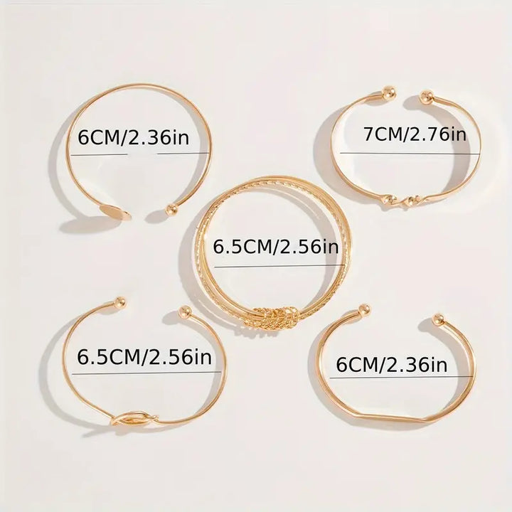 Knotted™ | Conjunto de pulseras Gold Elegance 