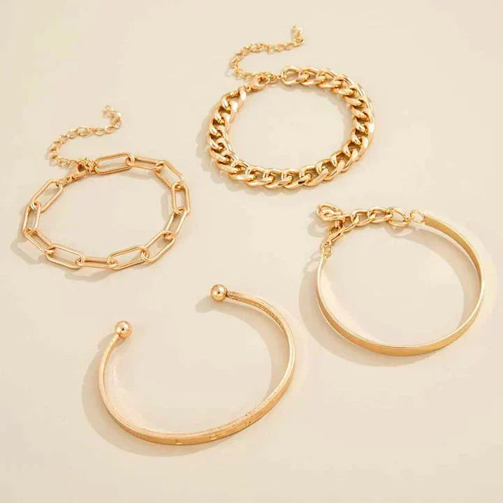 Elan™ | Conjunto de pulseras de oro 