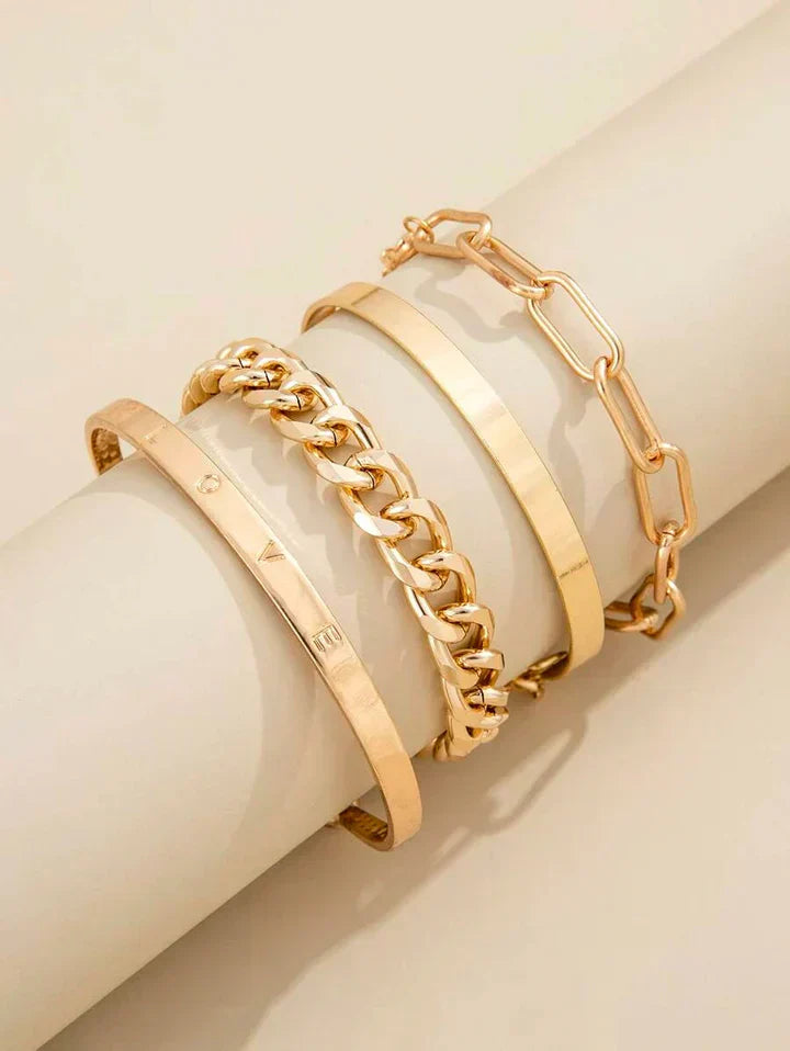 Elan™ | Conjunto de pulseras de oro 