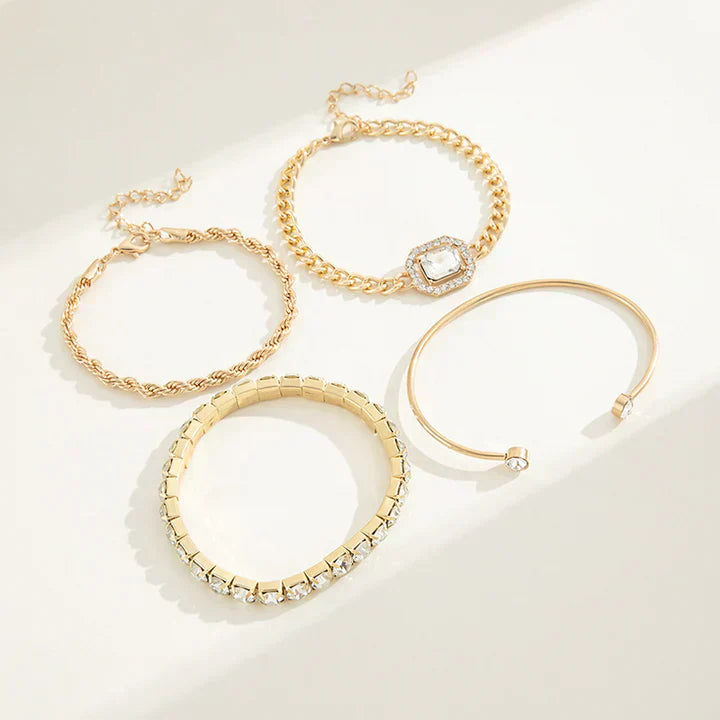 Domicia™ | Conjunto de pulsera Calvina de oro 