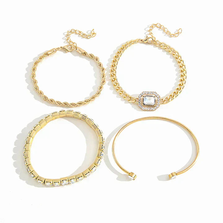 Domicia™ | Conjunto de pulsera Calvina de oro 